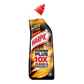 Harpic Power Plus 10X Clean & Protect Original Toilet Cleaning Bleach Gel 750ml