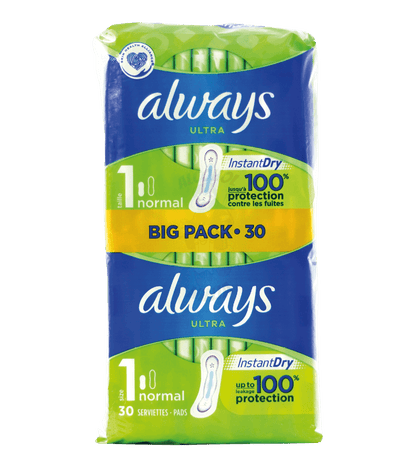 Ultra Normal Size 1 Sanitary Towels Pack of 30 / 56 - www.alcohol.ninja