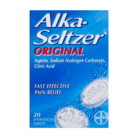 Alcohol Ninja Alka Seltzer Original Aspirin 20 Tablets AK001