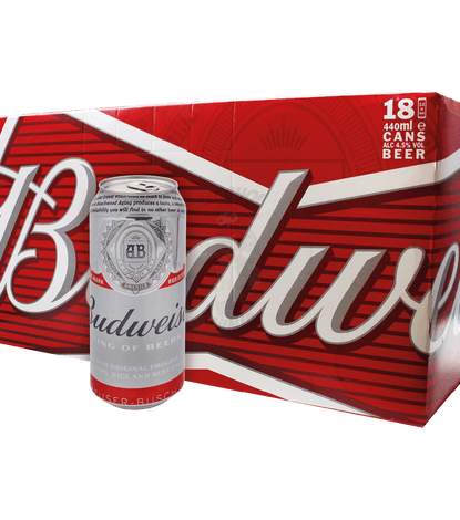 Alcohol Ninja Budweiser Lager Beer Box 18 x 440ml BU001-2