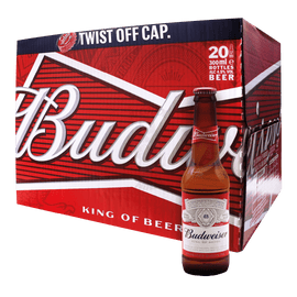 Alcohol Ninja Budweiser Lager Beer Box 20 x 300ml BU002-2