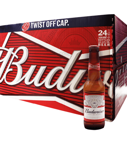 Alcohol Ninja Budweiser Lager Beer Box 24 x 300ml BU002-1