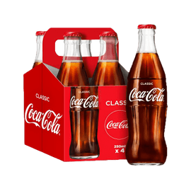 Coca-Cola Classic Glass 4 x 250ml