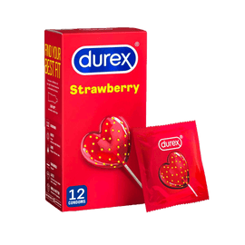 Alcohol Ninja Durex Strawberry Condoms Pack of 12 DU021