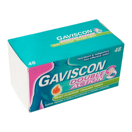 Alcohol Ninja Gaviscon Double Action Mint Flavour Chewable Tablets Pack of 48 GA001