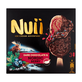 Alcohol Ninja Nuii Dark Chocolate & Nordic Berry Ice Cream Pack 3 x 66g IU003-1