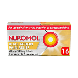 Alcohol Ninja Nuromol Dual Action Pain Relief 200/500mg 16 Tablets NU004