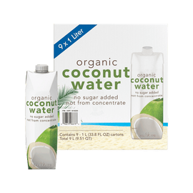Alcohol Ninja Organic Coconut Water No Added Sugar Box 9 x 1L CW002-1