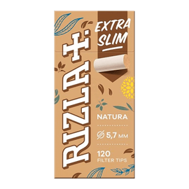 Alcohol Ninja Rizla Natura Extra Slim Filter Tips Pack of 120 ZR002
