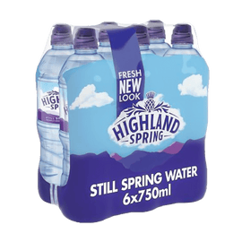 Highland Spring Still Spring Water 6x750ml - www.alcohol.ninja