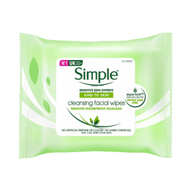 Simple Kind to Skin Cleansing Facial Wipes Pack of 25 - www.alcohol.ninja