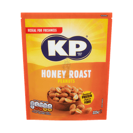 KP Honey Roast Peanuts 225g - www.alcohol.ninja