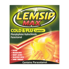 Lemsip Max Cold & Flu Lemon Pack of 10 - www.alcohol.ninja