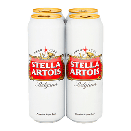 Stella Artois Lager Beer Box 4 x 1 Pint - www.alcohol.ninja