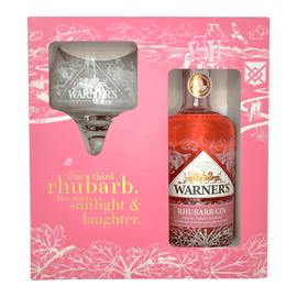 Warner's Rhubarb Gin Copa Glass Gift Pack 700ml - www.alcohol.ninja