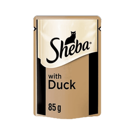 Sheba Duck Fine Flakes in Jelly 85g - www.alcohol.ninja